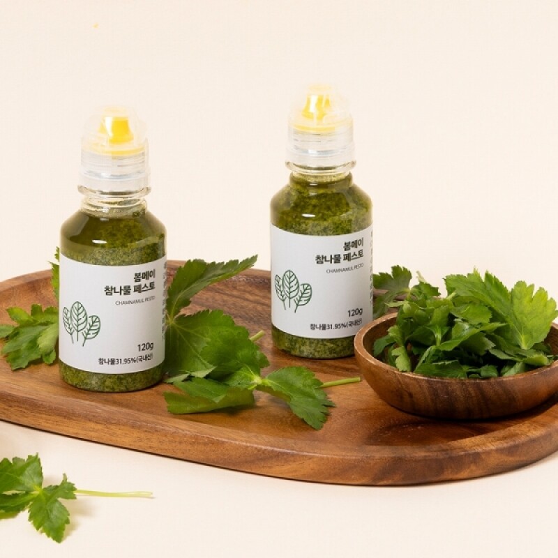 강원더몰,봄메이 짜먹는 페스토 120g 참나물 들깨고사리 토마토당근 바질토마토 4종 택1