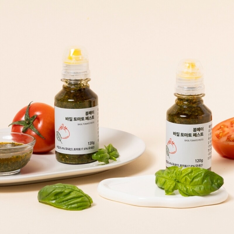 강원더몰,봄메이 짜먹는 페스토 120g 참나물 들깨고사리 토마토당근 바질토마토 4종 택1